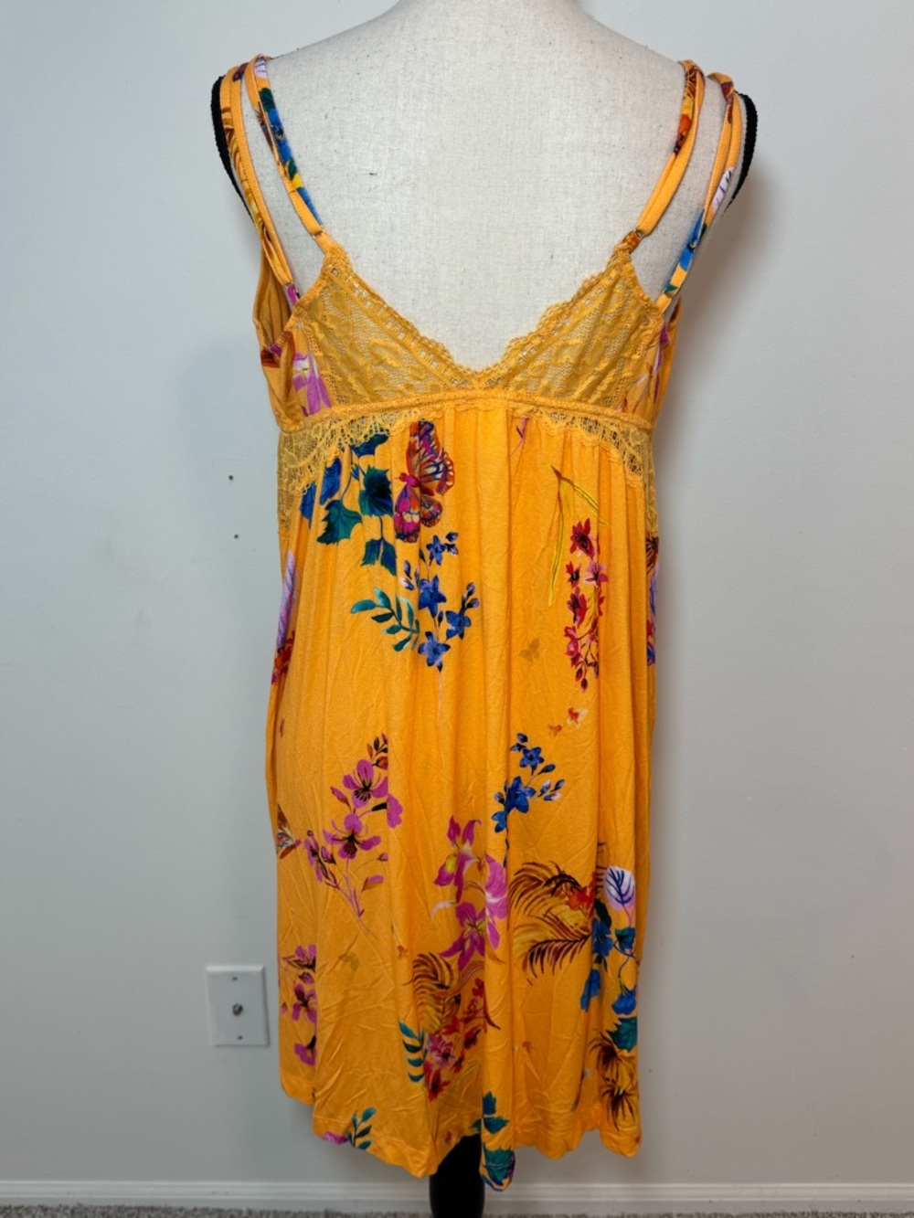 Soma Cool Nights Soft Support Chemise Lace Trim Floral Tropical XL 16-18 - Picture 3 of 15